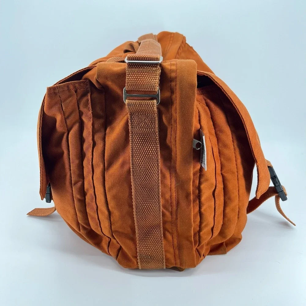 Vtg Whole Earth Provision Co Orange Canvas Field Bag Messenger Shoulder USA Made